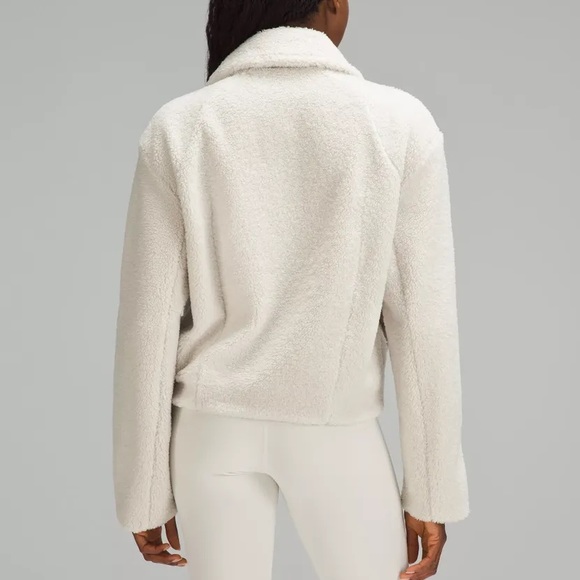 NWT Lululemon Textured Fleece Collared Jacket Bone 2 - Picture 3 of 8